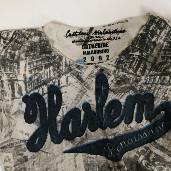 Vintage Catherine Malandrino Y2k Harlem Renaissance Commemorative Print T Shirt - Picture 7 of 10